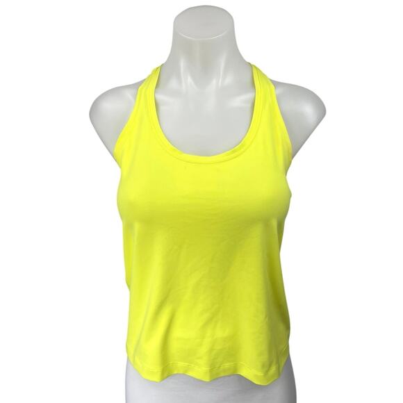 Lululemon Tops - Lululemon Cool Racerback Yellow Sleeveless Activewear Athletic Crop Tank Top 4